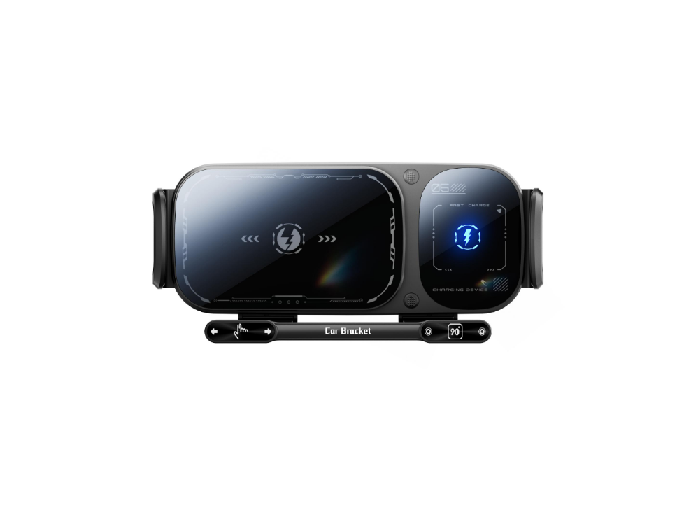 Smart Wireless Car Charger Mount – Auto-Clamping Fast Charging Holder